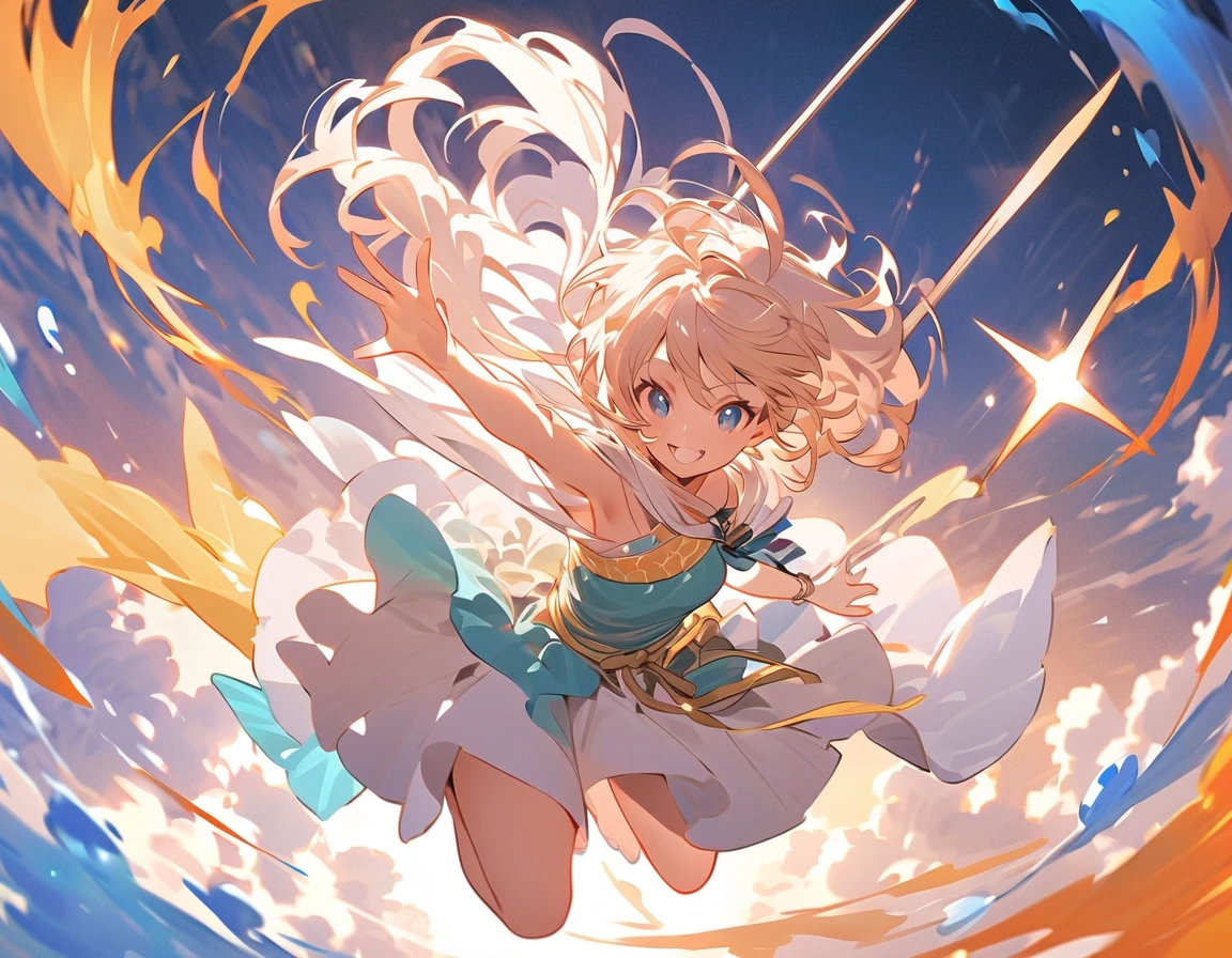 Accompanied by a cute cat、((magical little girl)), ((Gorgeous starry sky background)), ((ultra-definition)), ((Best Illustration)), ((cinematlic lighting)), dynamic ungle, floating, Filigree, (Glitter:1.2 )、(brilliance:1.2)、(brilliance:1.2)、Classic、(painted:1.1)、(Sketched:1.1)、(top-quality)、(​masterpiece:1.2)、(Anime style)、(独奏)、Beautiful Detail Face、(cute  face:1.3)、(big eye:1.3)、colourful hair、(length hair:1.2)、(Floating hair:1.2)、(Magical Girl Costumes)、detailed costume、(Shining wand:1.3)、(Magic Effects:1.3)、(flowing skirt:1.2)、(Cute boots:1.1)、(Transparent substrate:1.1)、(shimmer:1.2)、(Glow:1.2)、(brilliance:1.2)、(flickering:1.2) , (Glare:1.2)
