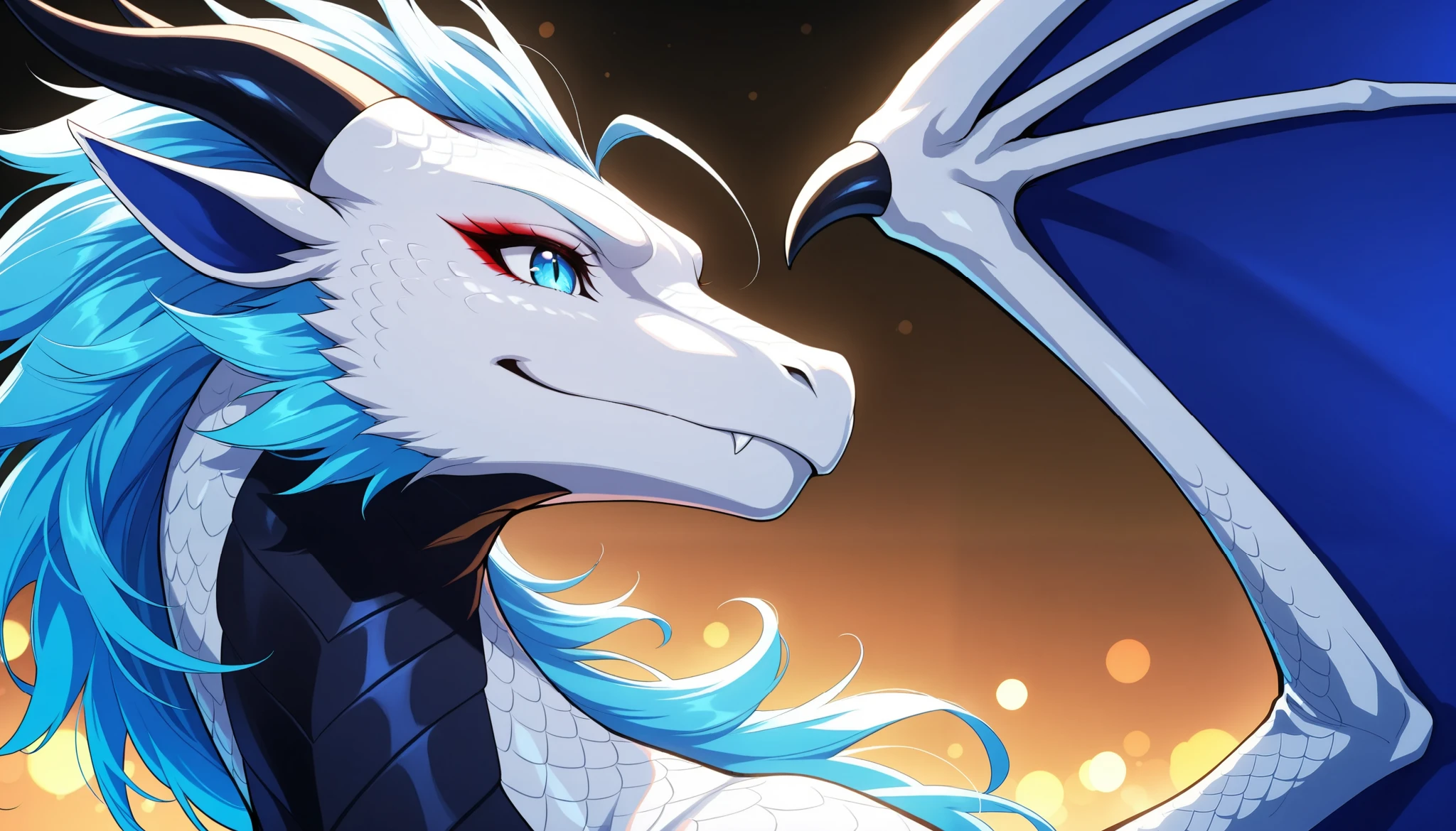fantasy, dragon , dragon の瞳,美しい dragon ,( dragon の羽, scale, Eyeliner), (( dragon の瞳にクローズアップ:1.1)),portrait,anime style,concept art,Hi-Res,Masterpiece,depicted in extreme detail,Photorealistic,HDR,studio lighting,bright colors,Bokeh,Professional,Beautiful colors,fantasyアート