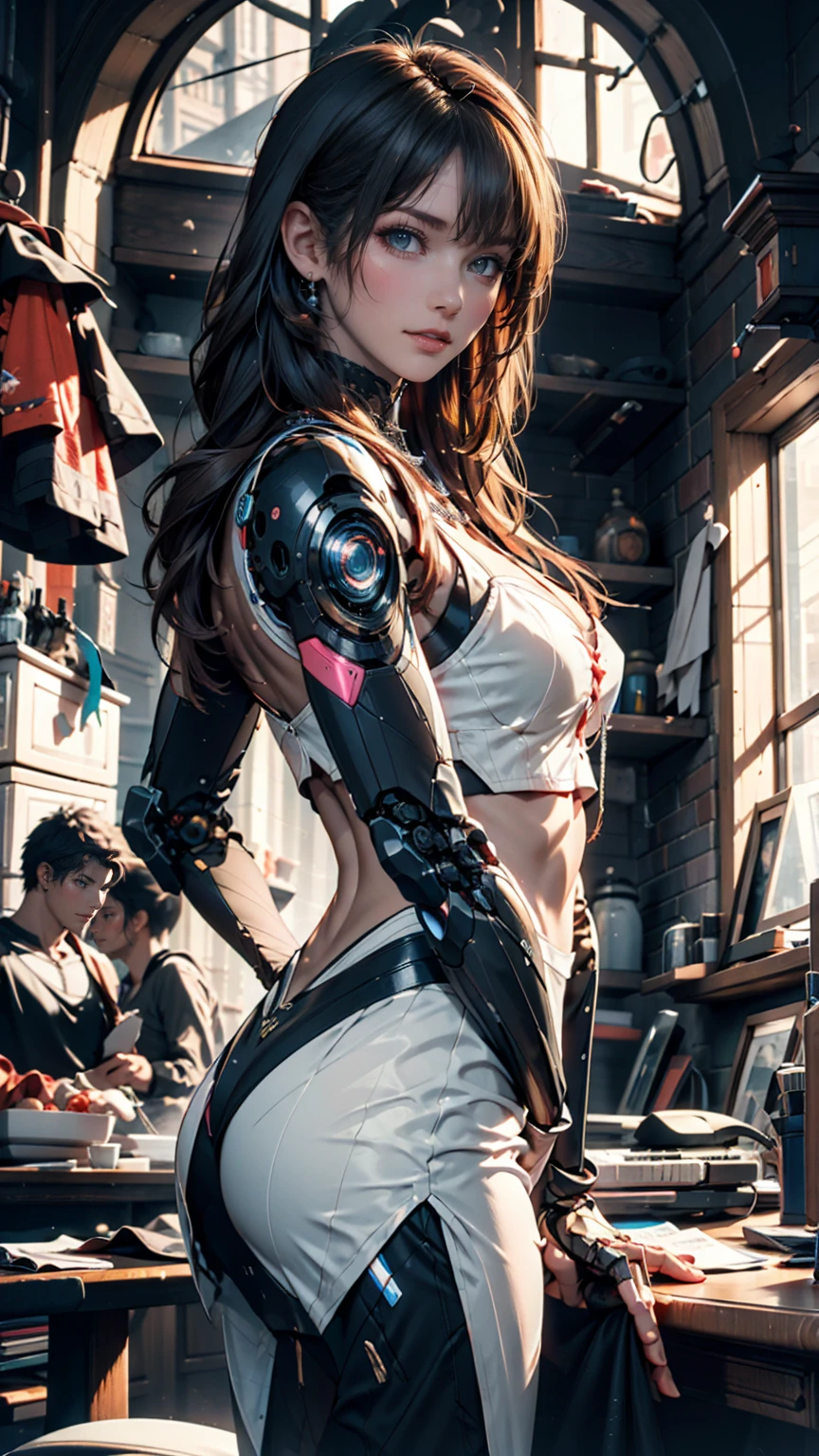 Anime girl in futuristic outfit with cat ears and headphones, Cute Cyborg Girl, Digital Cyberpunk Anime Art, Cyberpunk Anime Girl mech, female Cyberpunk Anime Girl, Cyberpunk Anime Girl, Beautiful girl cyborg, Perfect android girl, anime cyberpunk art, Portrait Anime Astronaut Girl, Dreamy Cyberpunk Girl, Digital Cyberpunk - Anime Art, Girl wearing mecha cyber armor, Cyberpunk beautiful girl