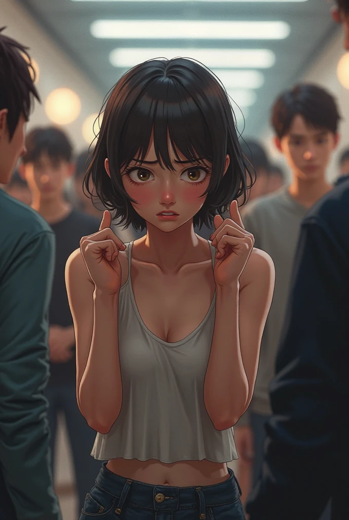 hot、hot air、High temperature、School、In the classroom、Sitting in a chair、Girl、Girl、Short、Younger、Lower school year、Baby Face、flat chest、Dynamic Angle、masterpiece、best quality、ultra-detail、Great Khan、The air conditioner is broken、Summer sunshine、High leg swimsuit、Spreading legs、Raise one leg、The desks are lined up、corridor、window、Seems like a hassle、Complaining、There are several classmates behind me.、Clothing、Untidy appearance、Wide Stride、Fan、With his mouth open sloppily、steam、Show your side