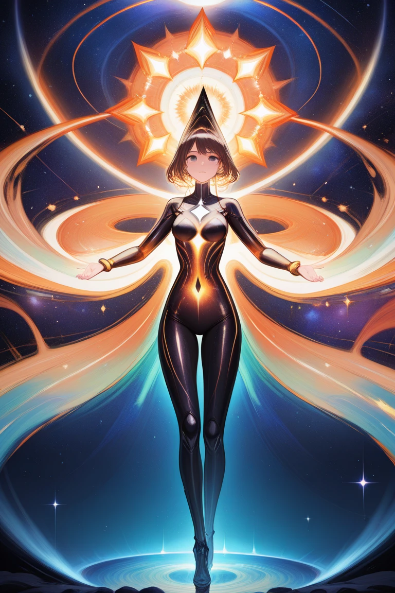 (HD, Sharp, Fractal), Single Woman, Super Glossy Skin, Magical Girl, 2,Big, Yellow-green and white and gray rubber suit costume,