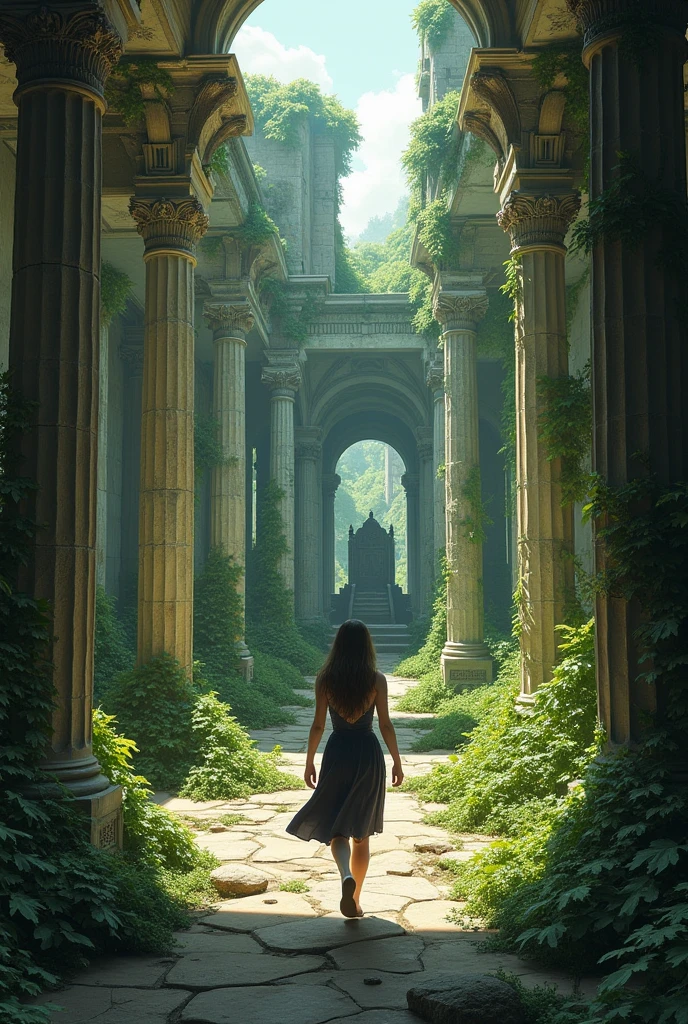 The protagonist visits a small cemetery on a Caribbean island, a place he visits every year in August to honor his mother's grave. This space is surrounded by vegetation, with a feeling of loneliness and isolation that is deepened by the nature of the place. The description of the cemetery, with its ancient tombs and coastal landscape, creates an atmosphere that is both intimate and melancholic.