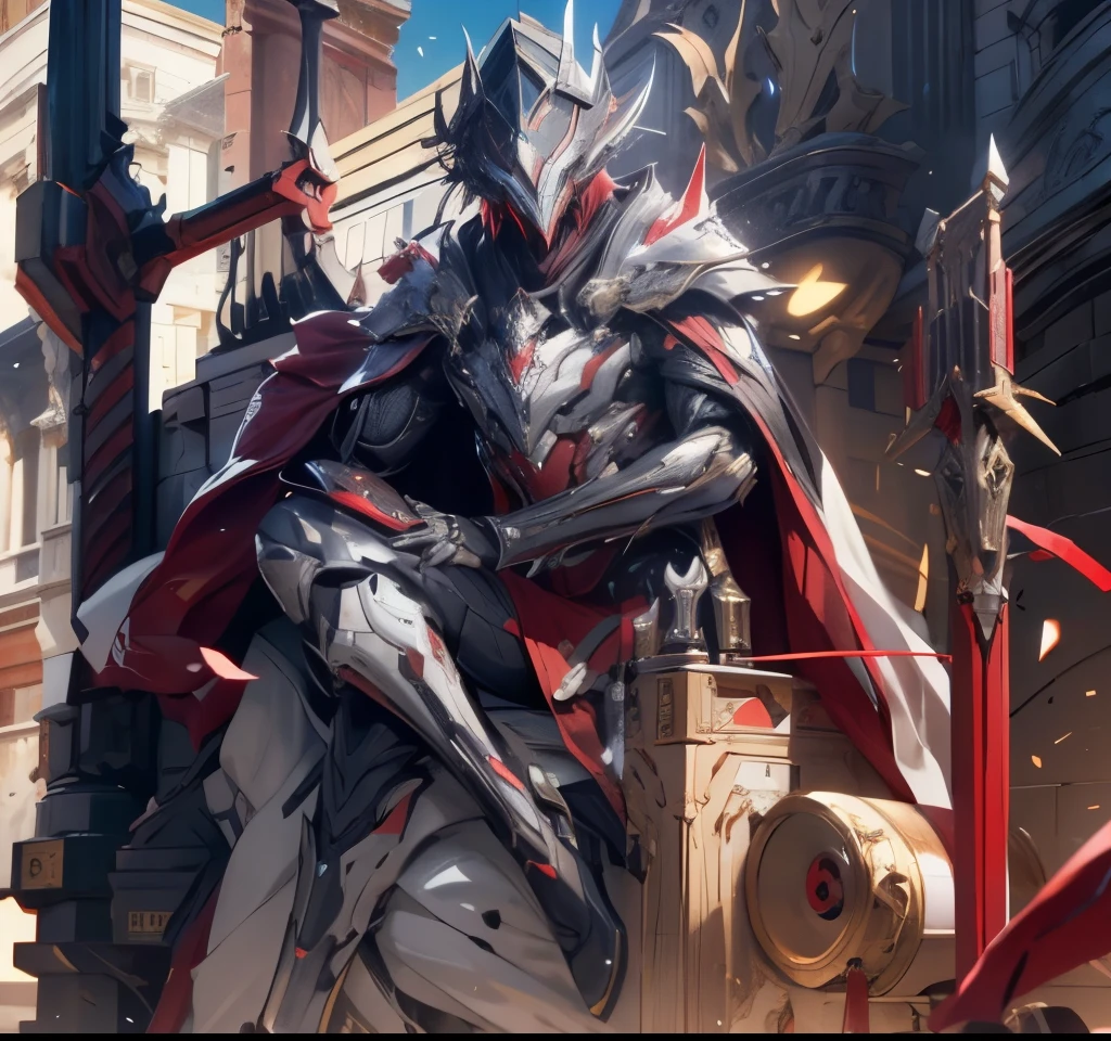 warframe、red and white android、mechanical life form、voltPrime、Rome、Rome皇帝、Noble、