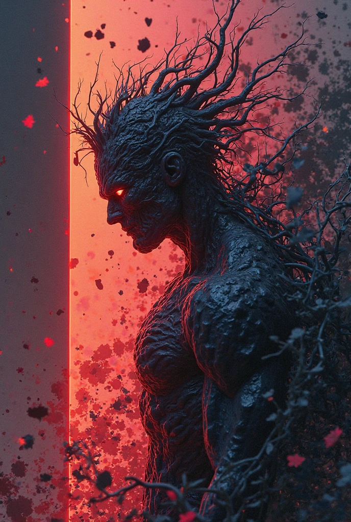 a completely white demonic creature, men monster, large multicolored eyes, bald head, skull covered with small horns, (best quality,4k,8k,highres,masterpiece:1.2),ultra-detailed,(realistic,photorealistic,photo-realistic:1.37),HDR,UHD,studio lighting,ultra-fine painting,sharp focus,physically-based rendering,extreme detail description,professional,vivid colors,bokeh,dynamic point of view,cinematographic scene,highlighted character,backlight effects,mystical character,multicolored cracks on the skin,character seen in full