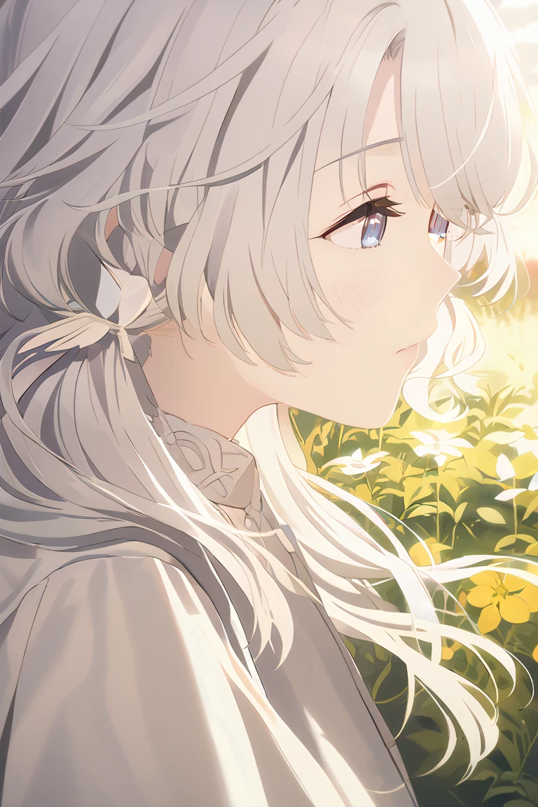 (( top quality )), ((masterpiece)), ( Details), 1girl , sexy, Gray Hair, Daydream