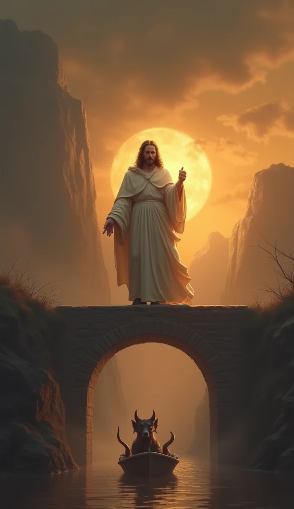 A man kneeling in prayer, Jesus, olive garden, mountain top, night landscape with moonlight and clouds, neutral colors, luminous and majestic aura of Christ, (best quality,4k,8k,highres,masterpiece:1.2),ultra-detailed,(realistic,photorealistic,photo-realistic:1.37),HDR,UHD,studio lighting,ultra-fine painting,sharp focus,physically-based rendering,extreme detail description,professional,vivid colors,bokeh,religious,spiritual,atmospheric,cinematic,dramatic lighting