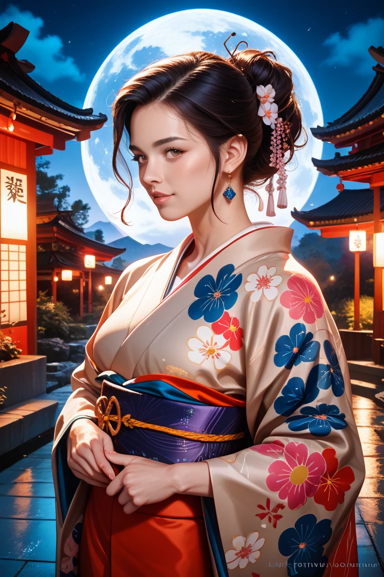 score_9, score_8_up, score_7_up, score_6_up, score_5_up, score_4_up, best quality, masterpiece, (detailed eye), 1girl, Japanese girl, BREAK
Brown eyes, Bon dance, dancing gracefully with hands raised lightly, yukata with white compression shirt wrapped around chest, night, large open space, lanterns hung on ropes overhead