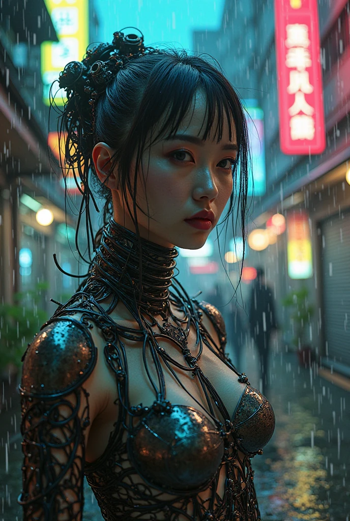 FUTURISTIC, SEXY GIRL KABUKI, SAMURAI WARRIOR, GRAFFITI STREET