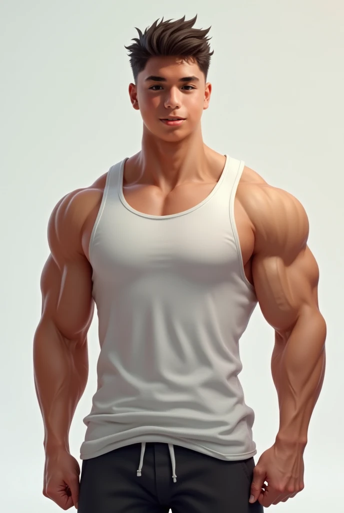 punctuation_9,punctuation_8_High above,punctuation_7_High above male, pale skin, White hair, white eyebrows, Muscle, grey-eyed, clothes in black men's costume from Egypt, holding a knife, smile amen r3d1nk, White background, rot, monochrome