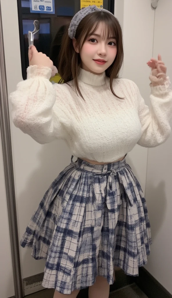 alone、low length、Low-class milf、Plump figure、White skin、Natural Makeup、Black Hair、bangs、Straight Long Hair、Flip up the skirt、(expensive 、Long sleeve sweater、Checkered Pleated Skirt)、((Backwards))、Big Breasts、(Small panties、White lace panties)、((The upper body is wearing a sweater))、Old apartment room、Messy room、Looking into the camera、Full body photo、Pay attention to the butt、Remember、Big Ass、Plump thighs、Big Ass