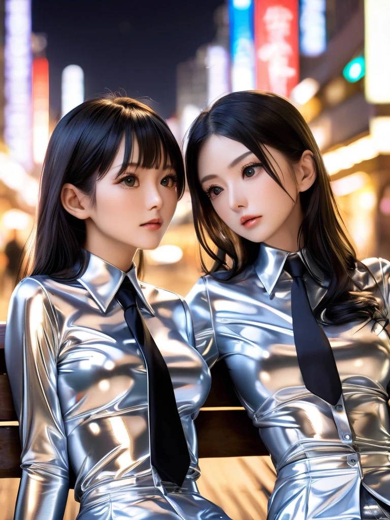 (((masterpiece))),
(((High resolution)))、(((8K quality)))、(((Perfect Face))),
Hot women turned into androids,
The face remains beautiful and human,
The internal skeleton is exposed from the neck down.,
Everyone's height and top、Bottom shape and size、system、Feet、The arms are shaped differently,
Full Body Shot,
group,
Masterpiece.,