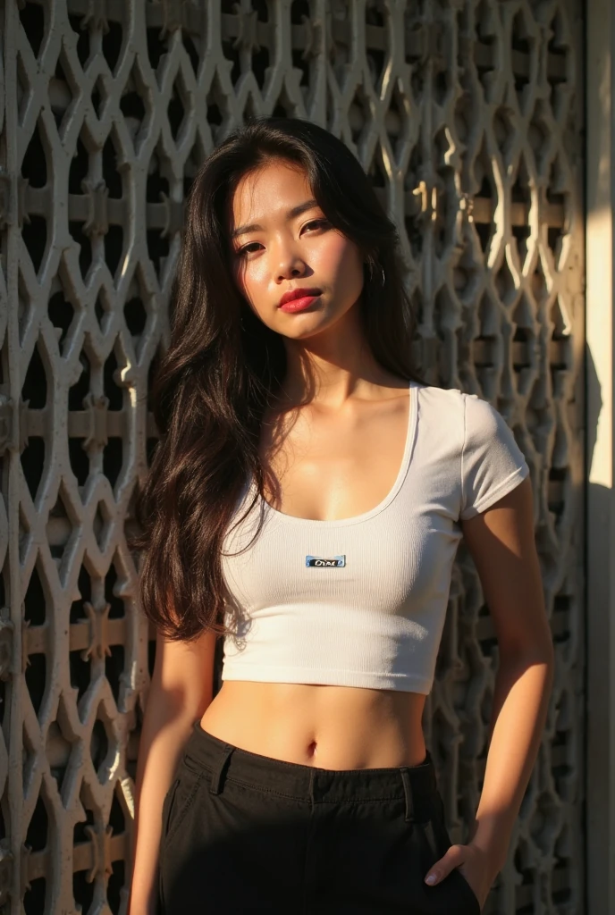 (pp clothes), (realistic), from forehead, Indonesia face, school girl, desperately, peeing jeans, peeing accident, pee stain, pee puddle, classroom, can't hold any longer.