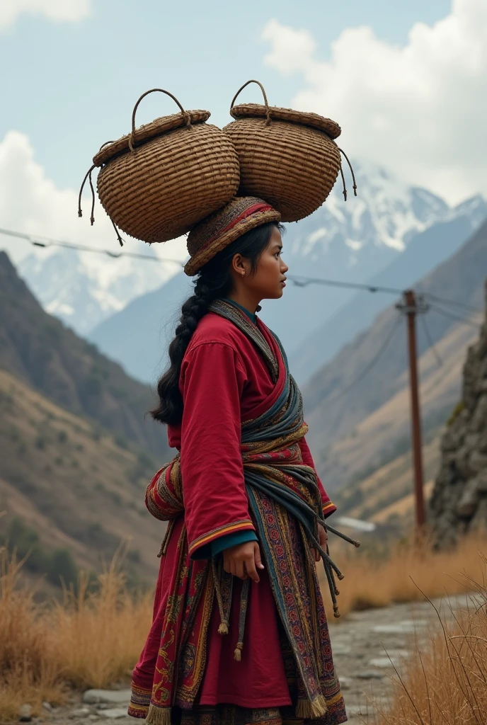 Painting of a hungry Andean girl:
un crudo, obra maestra emotiva, capturing the essence of a resilient Andean girl.
((cara detallada:1.2)), ((rasgos faciales descriptivos)), (Altamente texturizado, piel desgastada), besado por el Sol, inclinarse,
((retrato)), (( atmosphere:1.3)), ((descalzo:1.2)), en traje tradicional andino,
((en el desierto:1.25)), ((mountainous backdrop:1.37)), (terreno accidentado, Arid),
((flimsy cloth:1.2)), revealing underlying bone structure,
((