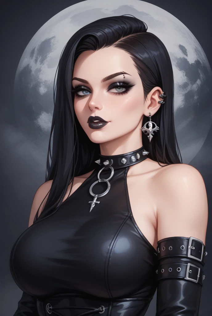 nude girl, goth, goth girl