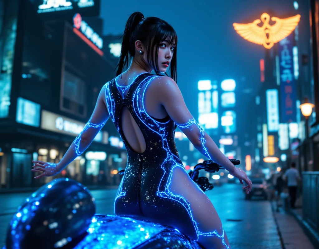 A godzilla holding a beautiful ultraman woman with a beautiful face, from behind while laugh in front of the city, bright and colorful light, realistic, very realistic, detail, extremely detail, photography, cinematic, double exposure, UHD 8k