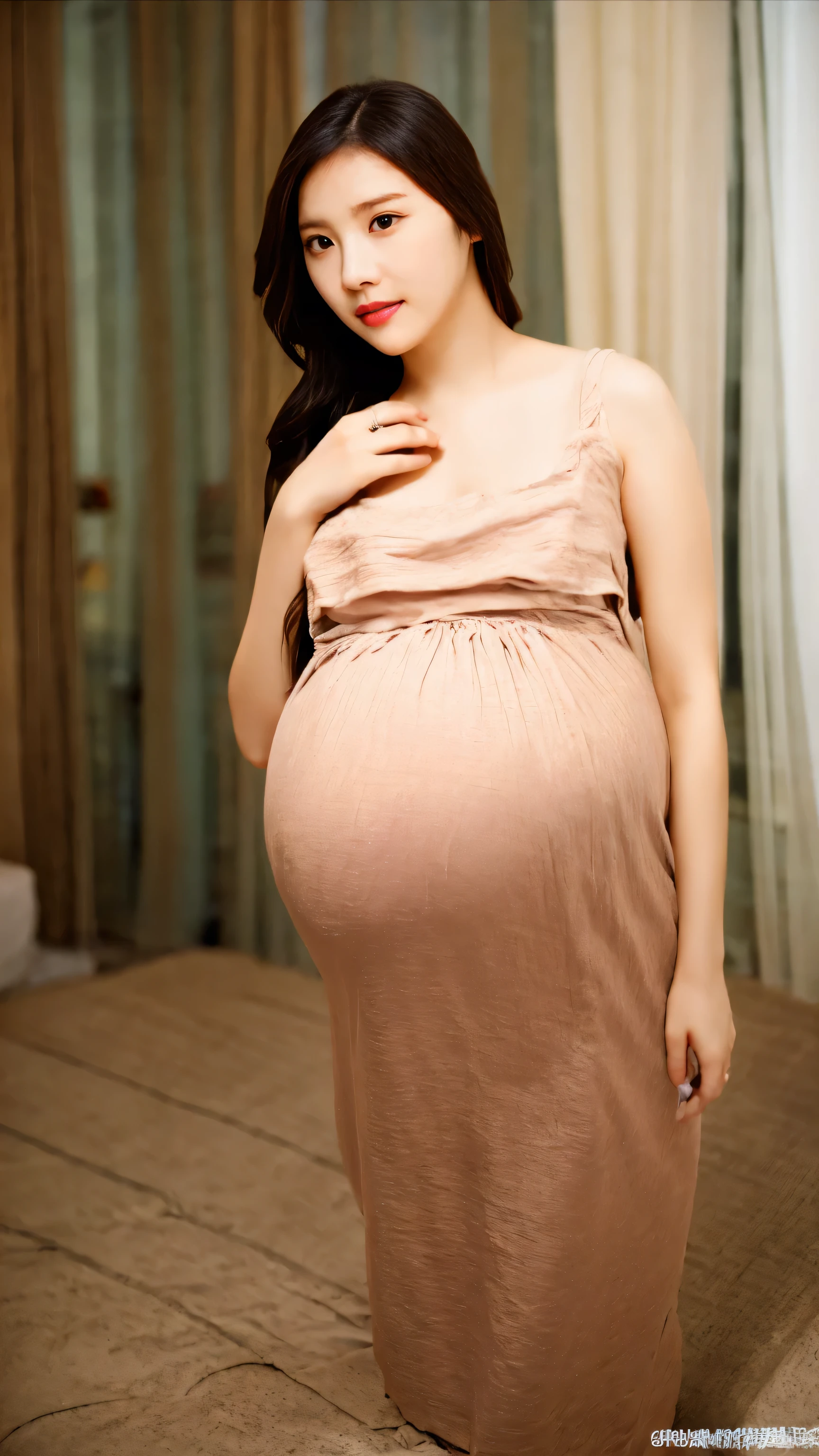 masterpiece, best quality, intricate details, highly detailed raw photography, photorealism, photorealistic, soft focus, volumetric lighting, volumetric shadows, cinematic light, large-scale, 8k-perfect-arnold
1girl, (pinafore dress), (nursing bra), ((huge pregnant)), seductive smile, Standing with one foot slightly lifted, perfect sharp eyes, highly detailed skin texture
vatican city, An environment with a very vast and very humid fauna