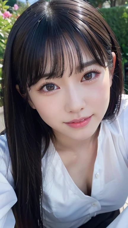 masterpiece, highest quality, 8k, 20th generation, Big Breasts, cute, alone, sad, cute, Girlish,cute 繊細な女の子, cute、Pure beauty, RAW Photos, Professional photography, Portraiture, Soft Light, Professional Lighting, Backlight, Upper Body, avert your eyes, Sophisticated, Film Grain, (Eye and facial details:1.0), Floating Hair, beautiful, Flowing hair, Asymmetrical bangs、(Big Breasts:1.4)、Loose white blouse、Grayish color cardigan、You can see a little bit of her chest、Micro Mini Skirt、Voluptuous thighs、dolly make、Heterochromia iridis、Office at night、In front of the computer、sitting in an office chair、
