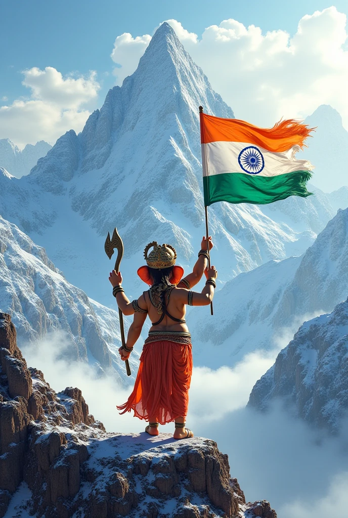 Himalayan tribal 10 years boy saluting india national flag