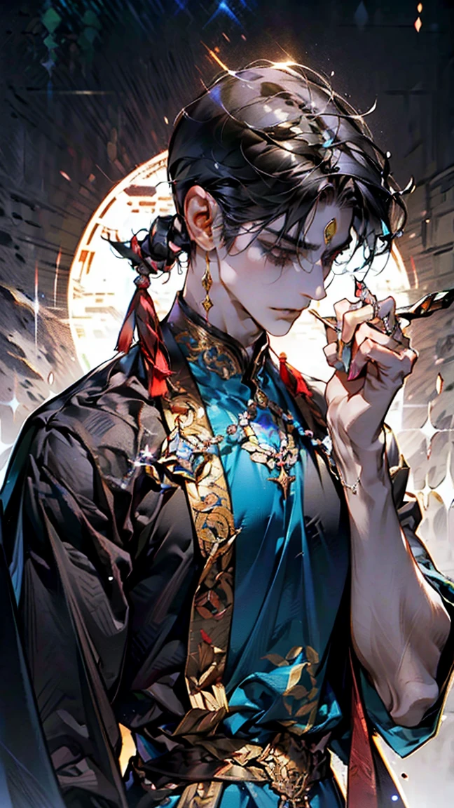 This unique artwork depicts Kamado Tanjiro in a transformed state, fully embracing his demonic powers. The artwork showcases a dramatic transformation where Tanjiro’s appearance is altered with the influence of the demon within. His once gentle expression is now twisted, and his eyes glow with a fierce, amber intensity. The artwork features intricate details, such as elongated, sharp claws , as well as demonic markings that spread across his body. The background is set in a dark, ethereal atmosphere, with shadows and flames swirling around Tanjiro, highlighting his newfound power. This artwork captures the intensity and ferocity with which Tanjiro fights against the forces of evil as a demon