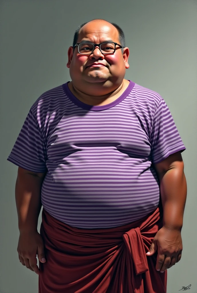 old plaster, Amusing, Paint splotches, Oppressive Rounded morbidly obese Asian Man, Look into the Distance, loop lighting, <lora:SDXL_plaster_Test_Sa_May:1>