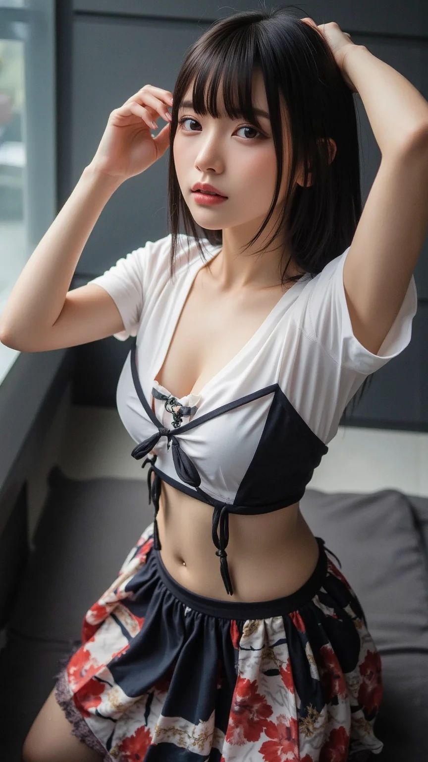 Playing tennis、tennis racket、bench、Tennis ball、Multiple beautiful women、((Tennis Wear、insufficient、Bloomers、Gymnastics、Tennis Wearを着た女性、Open your chest wide、A nice build of medium build、Red collar 1.5、Nice body 1.5))、I have long hair。、Loose Curly Hair、Blonde、Full Body Shot、Collar with chain