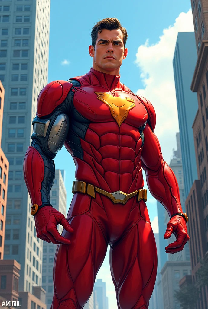 Shaktimaan ( Indian TV show superhero), , 8k best quality, bestest quality, realistic, bestest realism,