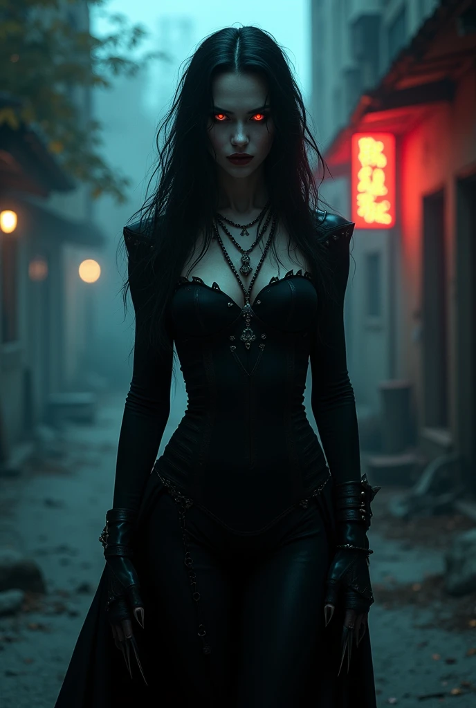 full body pose of a woman facing the camera, Help, my mum is on OnlyFans, She's got more fucking followers than a K-pop band, Jesus, she's shaking it like a Polaroid, And if you are on HD you can see her hemorrhoids. Her selfies are a gothic tale, A carnival of chaos where the shadows wail, Like a metal riff that pierces the night, Mom in leather, oh what a fright! What the fuck is going on? Mom's twerking to pay my damn student loan, She's got fans from here to fucking Kazakhstan, And she’s sending soiled knickers to Japan. In the basement, the demons laugh and dance, As Mom shows a little more than a passing glance, It's a black comedy, a circus of regret, With every click and every view, we’re drowning in debt. My friends are laughing, calling me a freak, While Mom’s in a costume, pulling off a mystique, She’s a dark queen in this pixelate hell, With a crown of likes and a story to tell. The family tree's got branches that twist and turn, As the flame of our sanity starts to burn, But in this twisted metal, we’ve found our groove, In a world gone mad, we've got nothing to prove.  What the fuck is going on? Mom's twerking to pay my damn student loan, She's got fans from here to the end of the land, And she's selling “vintage” at a discount brand. So raise your horns for this absurdity,  
In a dystopian dance of pure absurdity,  
We’ll rock and roll through this wild charade,  
With Mom on the throne of an OnlyFans parade!