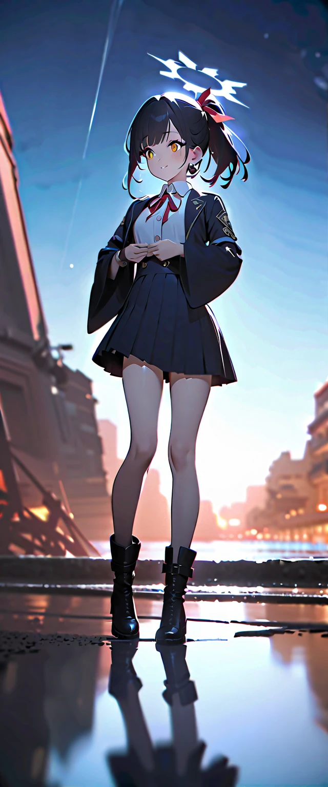 ((Highest quality、masterpiece、Anime Style、Highest quality、High resolution、8k、detailed、ultra-detailed:1.3))、Long legs、Sharp focus:1.2, Beautiful woman with perfect figure:1.4、(smile:1.2), double eyelid、30-year-old woman、Sexy pose、((((Shut your mouth.、One Woman、ワンピース:1.5)))),The background is tokyo