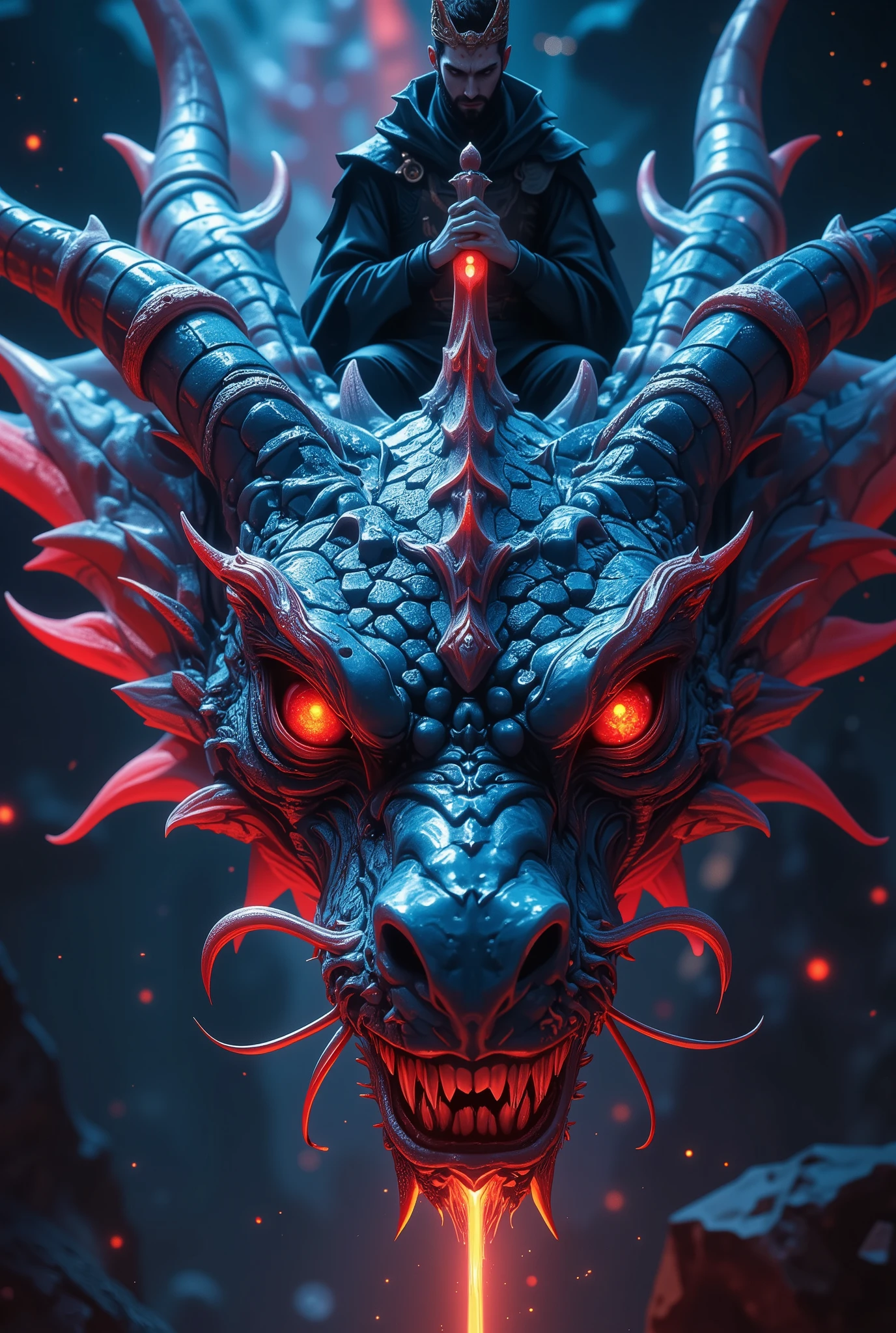 ((Beautiful Dragon Eyes, The Emperor with Dark Eyes ride above his head), Alone, (eye focus, dynamic), Overwhelming Dragon's Eyes, close-up, Eyes Reminiscent of Dragons, View All, Fusion of Elements of Providence, Ancient Genealogy, Immovable Silence and Destruction, shining, dark dragon fantasy, BREAK Stunningly Beautiful Eyes, big, Clean Glowing Full Concentration on Intimidating Vibrations, Clear Eyes That See Through the Future), Absolute Denial, Eyes of Mercy Shedding Tears, Liberation from the Dragon's Heart,
Precise and attractive overall composition,from above,The perfect golden ratio, excellent balance between subject and margins, perfect beauty down to the smallest detail, Delicate and Vividly Expressed Subjects, sharp and clear line drawing, Realistic, Colorful Textures, Use all colors that can be output, Extremely transparent, realistic texture, Finest workmanship,8K high resolution,photographer-style realistic finish,Professional Light and Shadow,brilliant and deep colors,dreamy atmosphere, ROUGH,