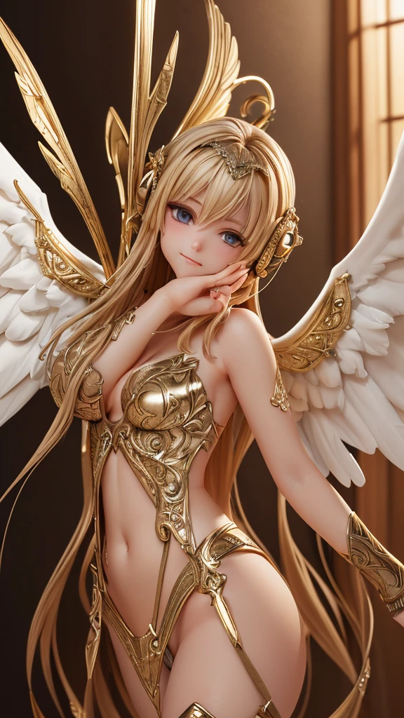 ((A naked girl standing motionless and facing forward)),((A naked girl saluting standing with a golden rifle on her shoulder)),(Beautiful age Italian girl:1.6), ((Front lighting)),(photoRealistic: 1.4),((Biologically Correct Style)),((ass pov)),(((from front))),((small eyes))), ((slender)),((slim)),((Front lighting)), ((Medium Shot)),((West Shot)),((photoRealistic: 1.4), (masterpiece, Front lighting, Beautiful and detailed nude: 1.2),Realistic, 3D Face ,((ass pov)),(((from front))),(((Forward light))),(((Two blonde, blue-eyed European girls))),((Two skinny naked girls of European descent)),((The girl has big breasts and a slim waist.)),((Golden armor on both arms)),((Golden armor attached to both thighs)),((Smiling Girl)),((The big wings of the archangel)),((A girl saluting with a golden spear)),((Spread your big angel wings wide)),((The body is naked)),((Golden shields attached to both arms)),((Golden armor is attached to both thighs)),((Smiling Girl)),((The big wings of the archangel)),Ultra-realistic capture, Highly detailed, High resolution 16k close-up of human skin. Skin texture must be natural,((((Elegant nude elegant girl)))) ,((Slender naked)),(((A nude figure facing the viewer))),((((小さいBreasts and genitals are exposed)))),(Young girl exposes her genitals))),(((Thin thighs))),((Beautiful and well-balanced nude)),(((A nude figure facing the viewer))),((((Breasts and genitals are exposed)))),((Do not show anything below the thighs)),((bottomless)),((topless)),((ass pov)),(((cowboy shot))),(((standing pose))),Shiny baby blonde silk hair,((She has a golden headdress and golden armor on her belly.)),((Looking at the viewer from the front)), (((Young face and young body)),((Looking horizontally at the viewer)),(Exposing the viewer to full frontal nudity),((The body faces forward and looks at the viewer at the same height.)),((Show your naked body to the viewer with your hourglass figure)),((((Elegant and graceful naked girl)))) ,She is wearing a large gold necklace,((No underwear whatsoever)),((Head to knee nude shot)),((Beautiful hourglass figure)),((Wearing a cape)),((Anatomically correct body)),((Beautiful style)),Girl in shiny armor, ((Beautiful tiara and jewelry)),Unparalleled beauty, Refreshing and gentle look,Beautiful cute face、((Shiny baby blonde silk hair)),Realisticな, 3D Face,Shiny Hair, Glowing Skin,((Thin Hair,No makeup,Brilliant Light)),Highly detailed facial texture woman, 8k,