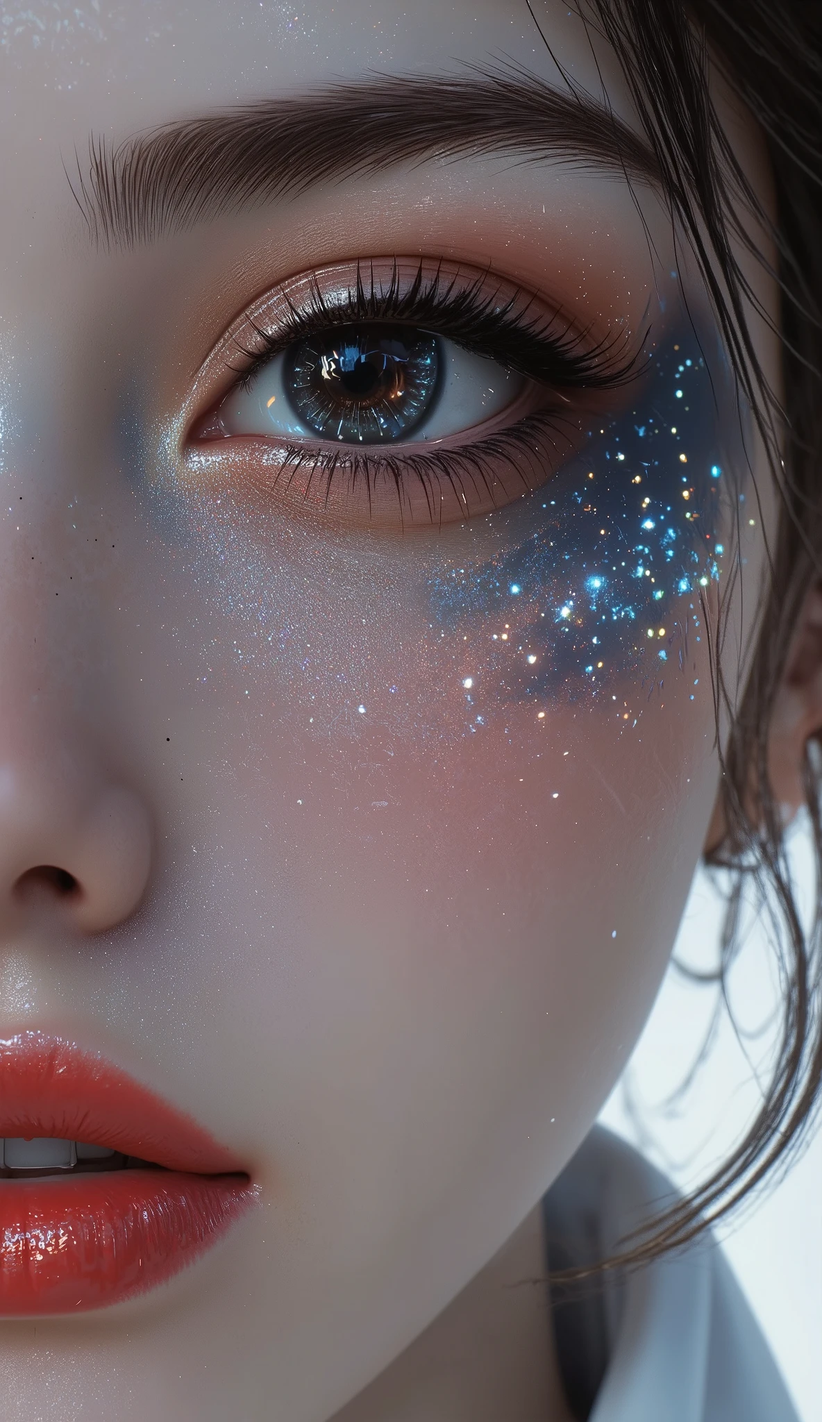  [Style: "masterpiece, realistic (Photorealistic realism), Hyper high resolution, (ultra quality, intricately detailed digital art), focus on extremely Realistic Proportion Body"] (Key Directive: "Prioritize anatomical accuracy and material textures") {Character: "20-year-old white female" | Face: "symmetrical, pale skin, full lips, red lipstick: 1.15" | Eyes: "((sharp focus, no blurry eyes, Hyper absurd quality, Hyper detailed iris stroma ((dark) with stars from the milky way galaxy) ,Hyper realistic eyes:1.3))" - "((extra narrow eyebrows))" - "(Carefully draw Long blue_mascara:1.2)" - "(perfect round eyes)" | Makeup: "detailed lips:1.3, (apply glossy red_lipstick:1.3)" | Hair: "waist-length red curly (setting light reflections: 0.5)" | POV: "((first person view))" | "((first person shooting position))" - "hold a Custom Railgun in hends" Weapon: "Custom Railgun (StatTrak™ module)" | Railgun side Engraving : "Japanese dragon (green/blue paint:1.4)" | Display: "((side-mounted counter (red LED '589')))" | Attachments: - "Underbarrel flamethrower "(aim through the scope at running targets ((the human-like very large angry black animal))) (shoot with continuous fire)"- "active, orange/blue flames:0.3, white/yellow flash:0.3" - (hot, smoking") - "Green laser sight (beam visible in airborne dust)" Environment: "unknown planet in an alien galaxy (unknown species of vegetation, animals), day" | Lighting: "(Cinematic clarity and global illumination)" - "aim at the target and shoot'' - ''Muzzle flash from rifle (temporarily illuminates face)" "((background – clear and sharp human-like large black alien, ((chaos and terror")))) (Rendering engine: "Unreal Engine 5 path tracing, 16K texture maps") } 