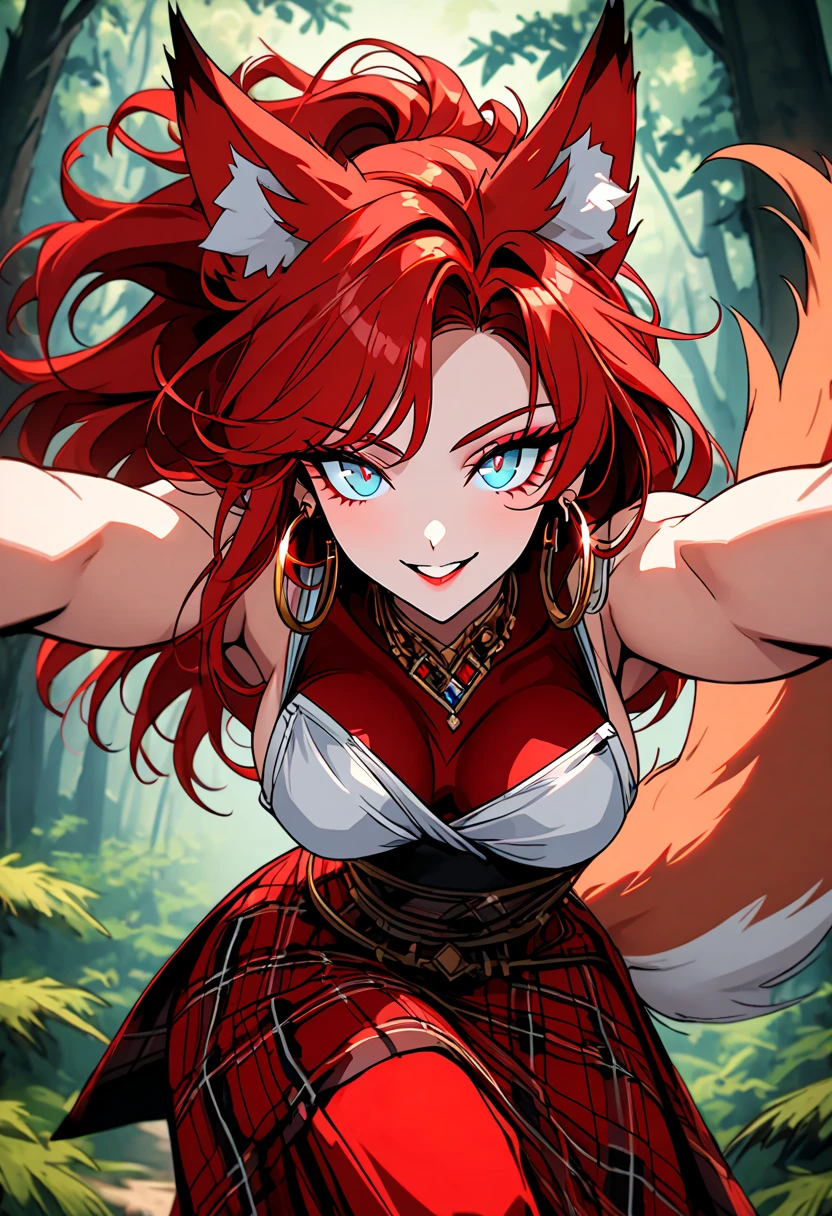 1girl, spirit blossom \(league of legends\), cowboy shot, foxgirl, fox ears, fox tail