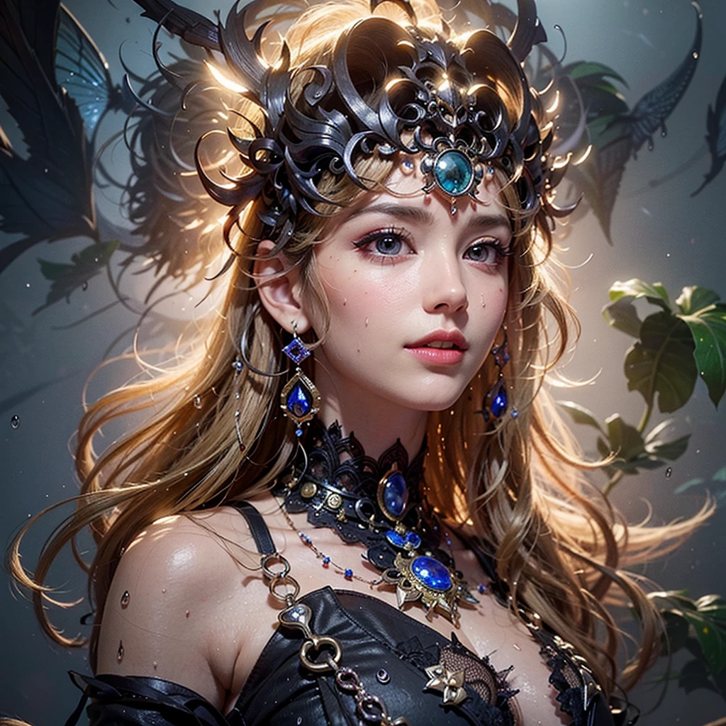 tarot cards,Full tarot border,(Image surrounded by tarot card style border:1.8), hades(Played by Scarlett Johansson:1.8,),shinigami(Played by Scarlett Johansson:1.8,),Roman mythology,dressed in:Gorgeous black robe,Armed with a giant scythe,Fire-breathing eyes,angry look,hell, volcanoes,magma,skulls, bloods,8k wallpaper,good quality eyes,delicated face,correct hand,Correct anatomy,ultra - detailed, Beautiful and beautiful, tmasterpiece, best qualtiy,extremely detaile, dynamic angle, The most beautiful form of chaos, Fauvistdesign, vibrant with colors, romanticism lain, fearsome,epic,vintagestyle,Voluptious body,A gesture of seduction,(Sexual suggestiveness),(Tangled,datura,Tangles,entangled), (s fractal art: 1.3),Divine light,gold foil,Gold leaf art,Flash drawing,Full tarot border,(full bezel 1.5),Fang Yi,(The bounds are centered on 1.8),