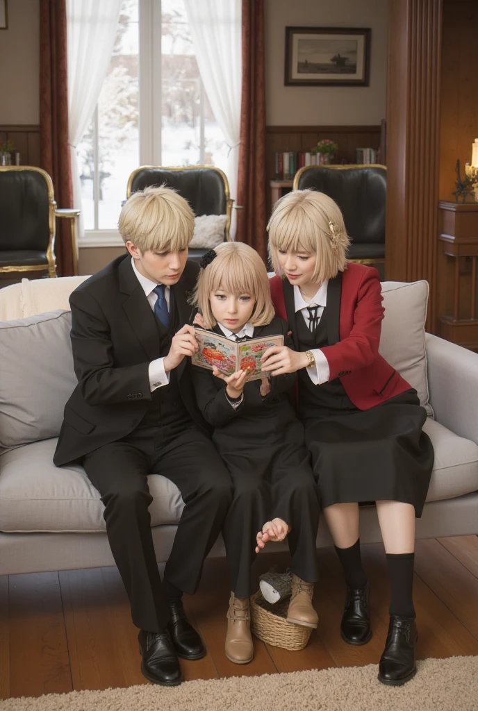 (real:1.5)、( face, virgin face, masterpiece, 1 Girl, Very detailed, Fine skin, White skin, Lighten up the subject, Movie Light, beautiful face, Beautiful Eyes, Lip gloss), (((Ash Blonde Hair)))、((Short Bob))、(school uniform:1.5)、(Black lingeries:1.3)、(thron:1.3)、barefoo、Blunt bangs,blue eyes, (((large natural breasts))), ((full body))、on a bed 、(back view :1.5)、(from below:1.3)