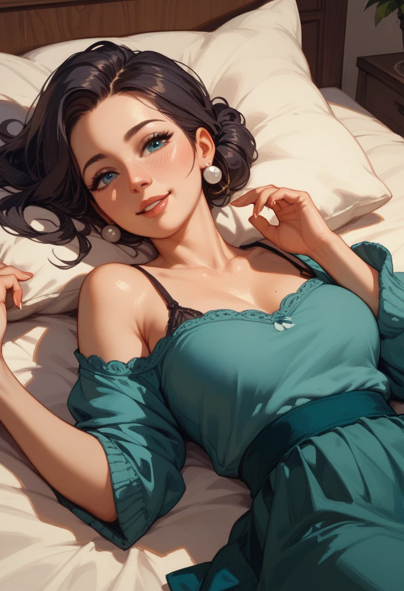 (in 8K、top-quality、​masterpiece:1.2)、1人の女性、(Smiling smile:1.1)、beautidful eyes、Valley、The upper part of the body、shorth hair、Like a boy、Colossal tits、Green View、