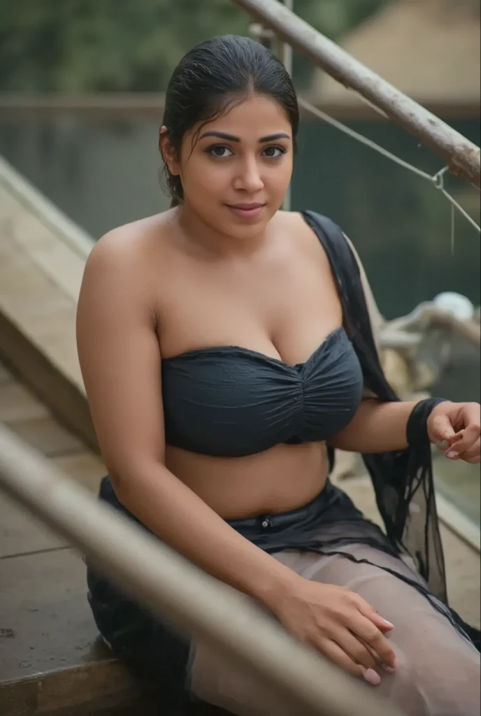 Beautiful cute realistic sexy indian women cute big tight looking at viewers