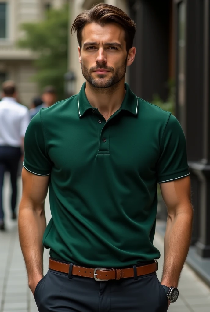 Let that polo be dark green