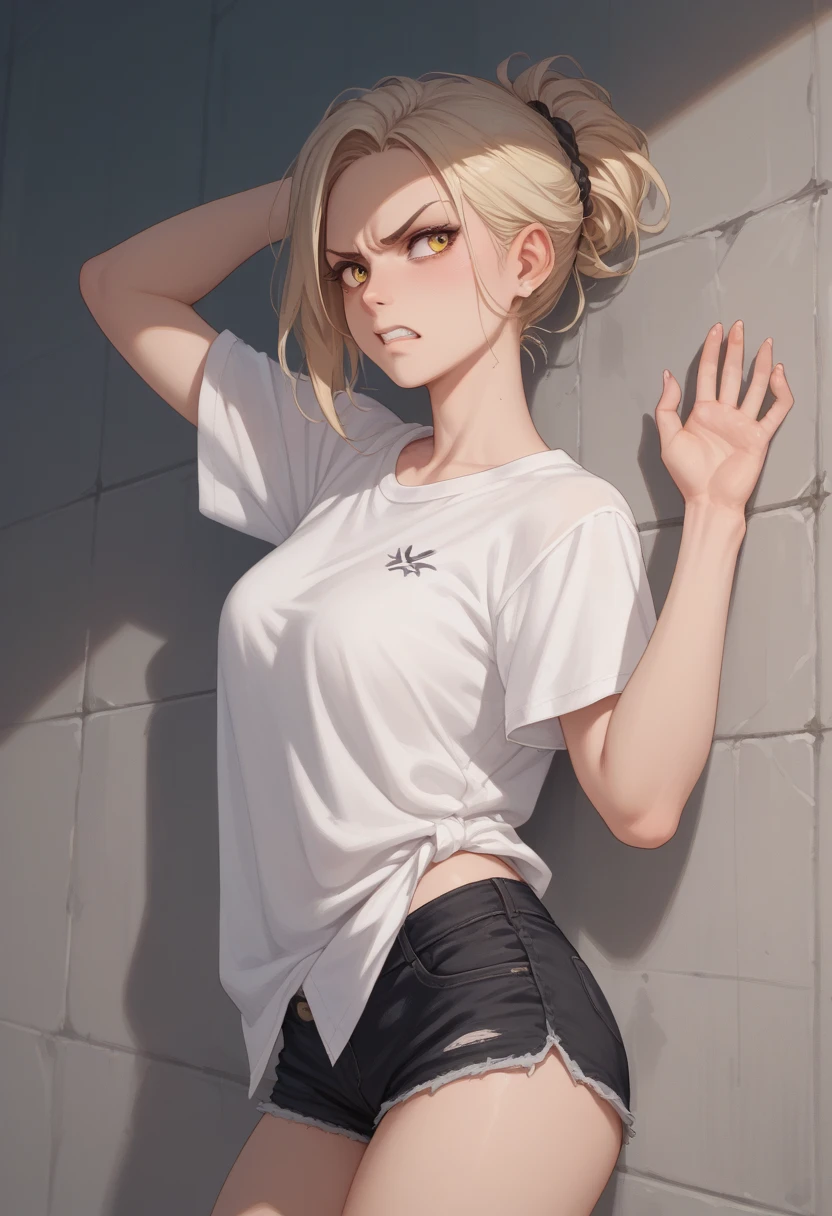 Cinematic lighting、(key light:Front diagonal 45 degrees, fill light、Backlight、shadow、blue and orange color palette), accurate human body、detailed person、Correct five-finger、RAW photo、 4K - ultra-vivid、highest quality, masterpiece, ultra high resolution, (reality: 1.4),
((big breasts)),
(((oil skin,sparkling skin、realistic skin texture、detailed beautiful skin、shiny skin、shiny skin)))、
upper body shot, camera angle is low, Depth of the bounds written, Focus on the center, fine eyes, perfect face and eyes、
super resolution,
(realistic:1.3),
(1 slim girl), stylish girl, fashion,
young face, blush, (evil smile),
(slim) thigh,
baseball cap, earrings,
(black t-shirt), (baggy cargo pants),
gravure,
Rainy streets