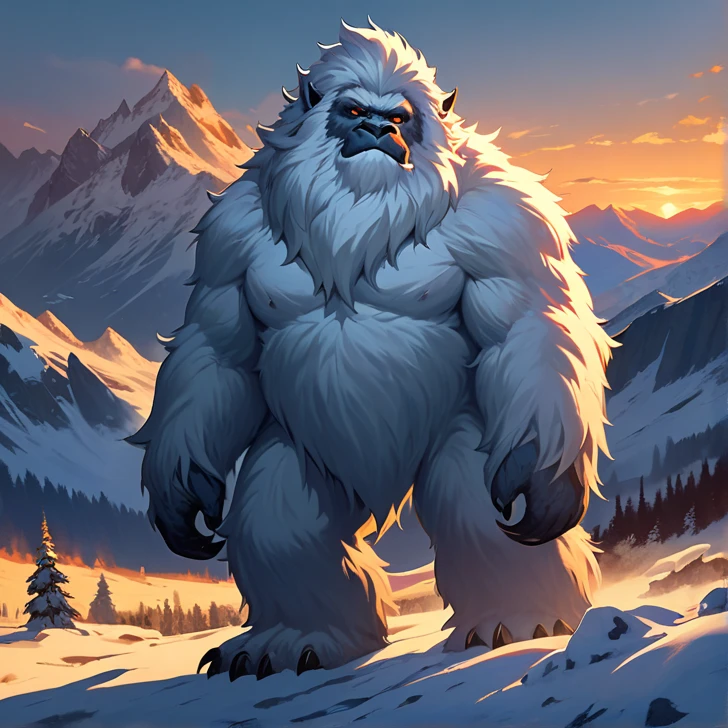 (full body dark grey, solo, 1boy), muscle gut, young boy, (furry bear), nude, completely naked, (slit), grey bear, polar bear, grey fur, short-legged body, big claw feet, green eyes, tusk long