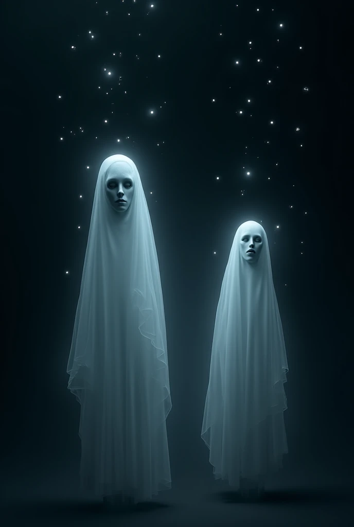 a full body photo of a transparent ghost girl, 60s