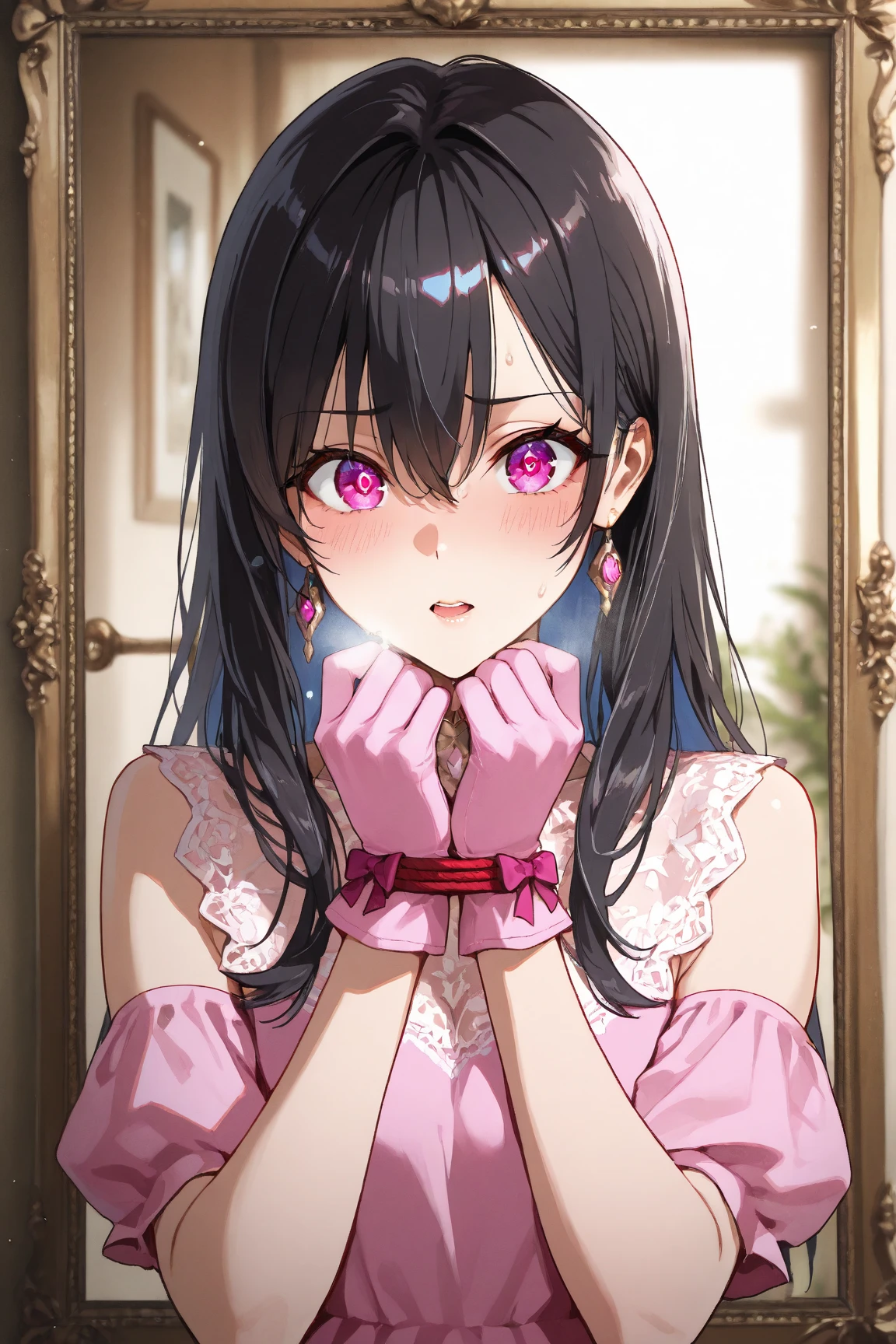 1girl, <lora:red potato rinrin:1> red potato rinrin, (masterpiece, best quality, high quality, highres, ultra-detailed,clean line art), Off Shoulder