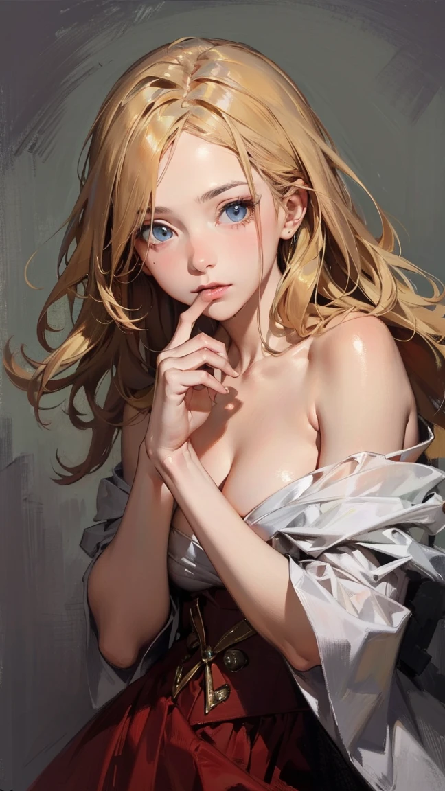 (8k, best quality, masterpiece:1.2),(best quality:1.0), (ultra highres:1.0), watercolor, a beautiful woman, (nude:1.4), shoulder, hair ribbons, by agnes cecile, half body portrait, extremely luminous bright design, pastel colors, (ink:1.3), autumn lights,