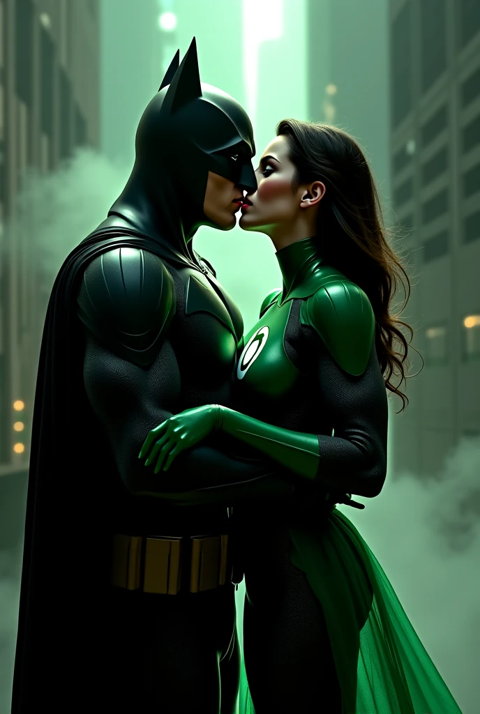 Make an image of the DC character Hal Jordan and Zatanna Zatara where they look like a loving couple