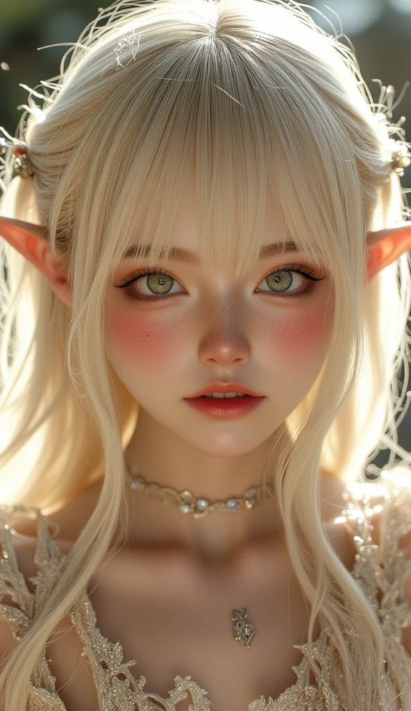 Realistic、superior quality、1 fille、18 ans、Cheveux de couleur fantaisie、piercings、Visage timide、Sous-vêtements fantaisie、beautiful elf、Pose de Nyan Nyan、chambre d'hotel、Light particles、professional lightingcum,cum on face,facial