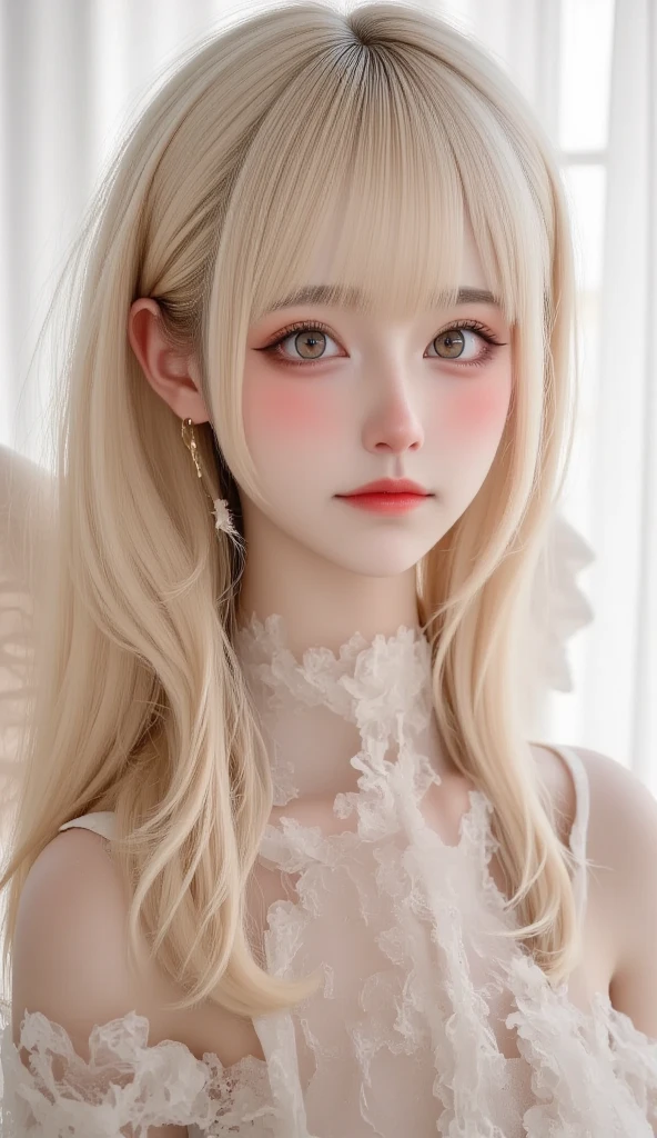 un primer plano de una mujer con cabello largo y negro y una blusa gris, maquillaje popular de corea del sur, maquillaje coreano popular, coreana, rasgos faciales coreanos, hermosa mujer surcoreana, Hermoso rostro estetico, cara sexy con maquillaje completo, hermosa joven coreana, hermosa joven coreana, ulzzang, joven y encantadora cara coreana, korean symmetrical face, beautiful asian girl