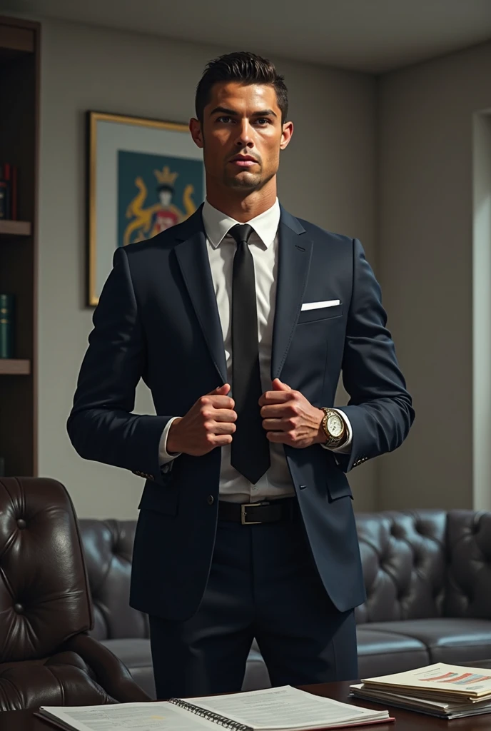 ((half body)) RAW Photo Ceo man sitting in an office chair, Jamie Dornan, wearing black suit, (Using dark and attractive beard) movie scene, (Impeccable) ,Serious and elegant man, Actor Jamie Dornan, with thick male eyebrows, secret agent 007 man style, (with mysterious and serious face,) short dark hair, dark black background image,elegant and elegant, Man similar to actor Jamie Dornan, ( high quality and realistic image), ((Best Quality, 8k, Masterpiece).