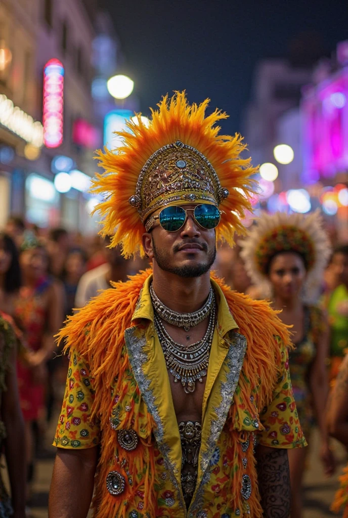 a vibrant and cinematic scene of a pride parade in the heart of a bustling city. Show a diverse group of proud and joyful men marching together, waving rainbow flags and wearing colorful outfits that celebrate LGBTQ+ pride. The streets should be lined with cheering male crowds, and the atmosphere should be one of unity, love, and inclusivity. Capture the spirit of the parade and the sense of community as the men proudly celebrate their identities, nude, large penis, erection, realistic, masterpiece, intricate details, detailed background, depth of field,