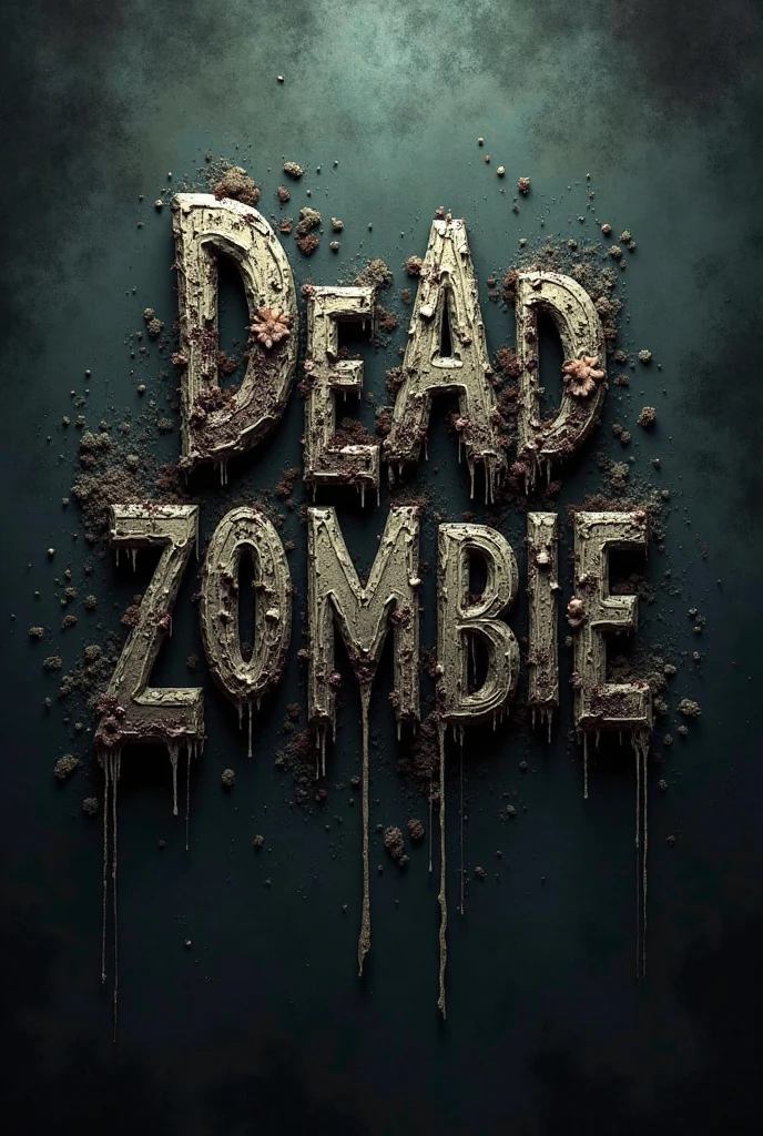 Minecraft type letters saying Zombieland lots of blood