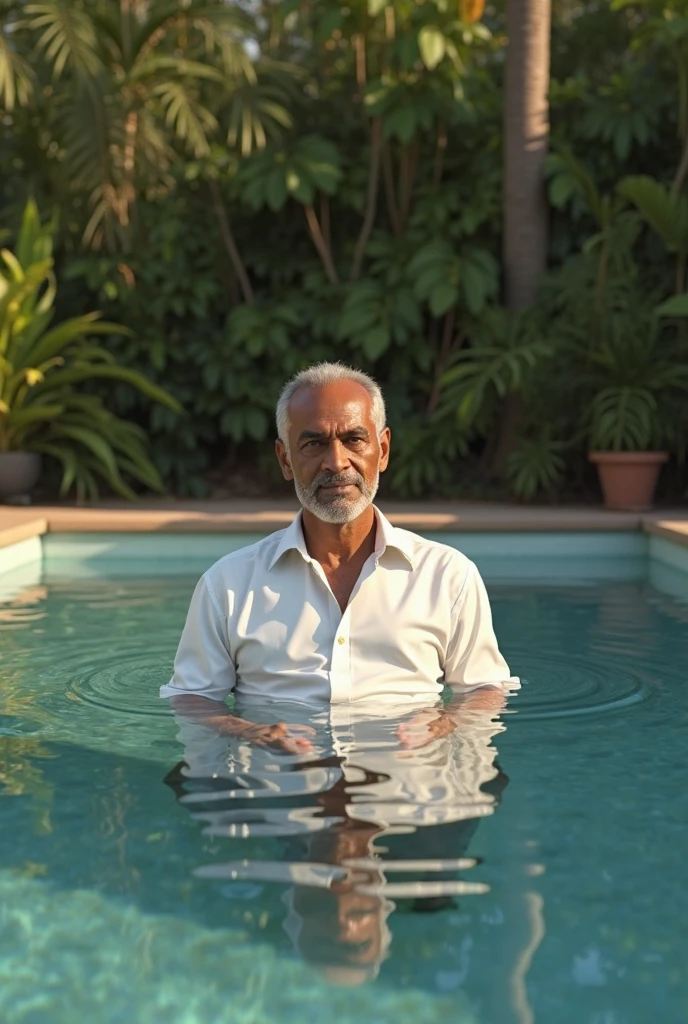 Narendra Modi without kurta in swimming pool 