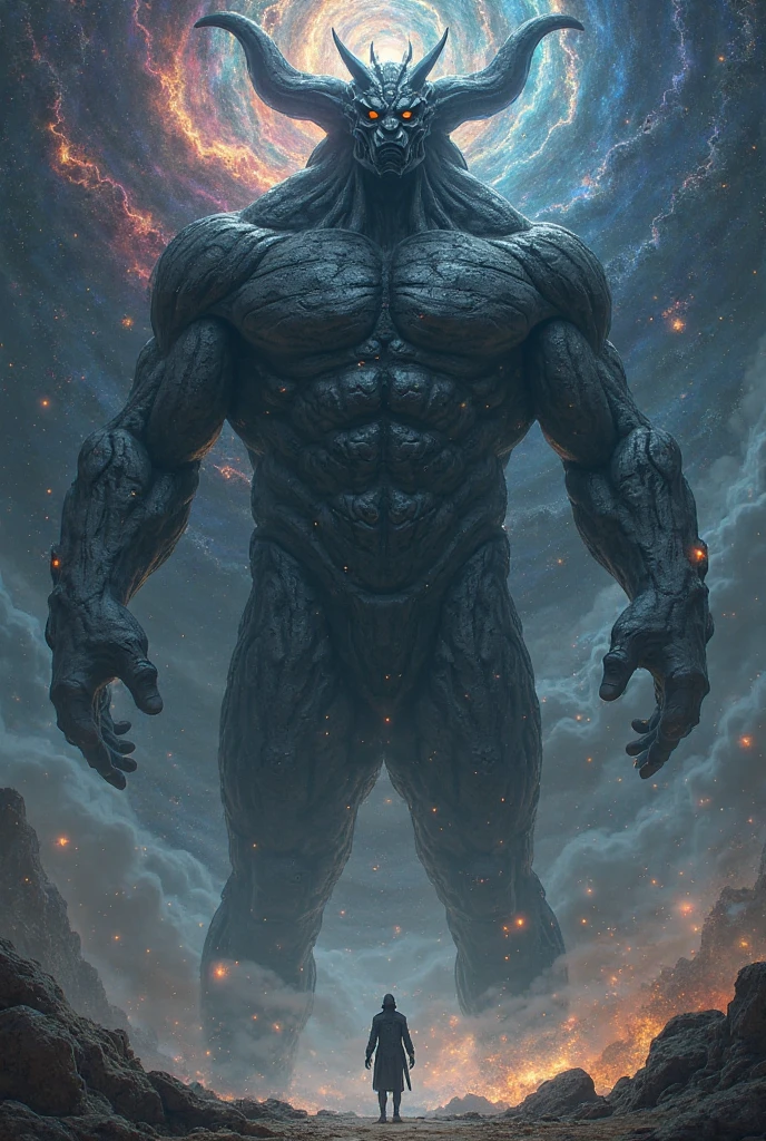 ((black humanoid)) made of stone, torso, , male, ((masterpiece, best quality)),(((eyes emitting blue light))), cracked asphalt texture, (white electricity intricate to details) (skin detail emitting electricity), muscular male, (dragonborn: 0.6), white hair, outdoors, detailed background